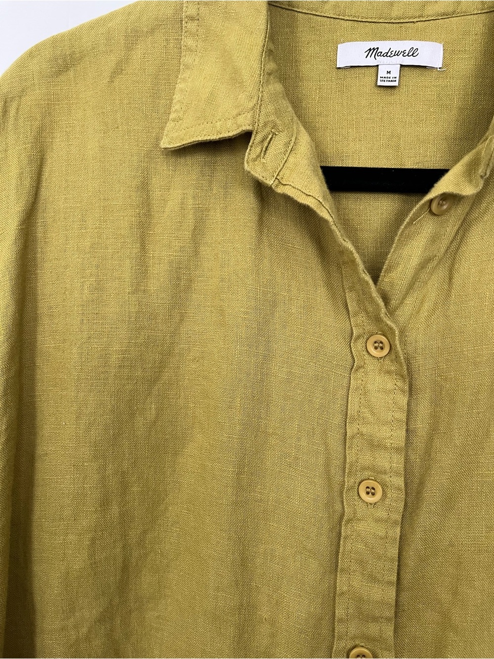 Madewell Linen Crop Dolman Shirt - Picture 3 of 6